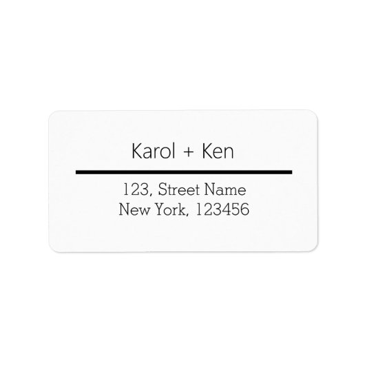 白テクスチャシンプル文字ミニマルスタイルラベル ラベル (正面)