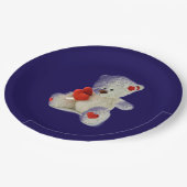 白テディベア ペーパープレート (アングル)