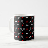 🖤白🎾テニス🎾 コーヒーマグカップ (正面左)