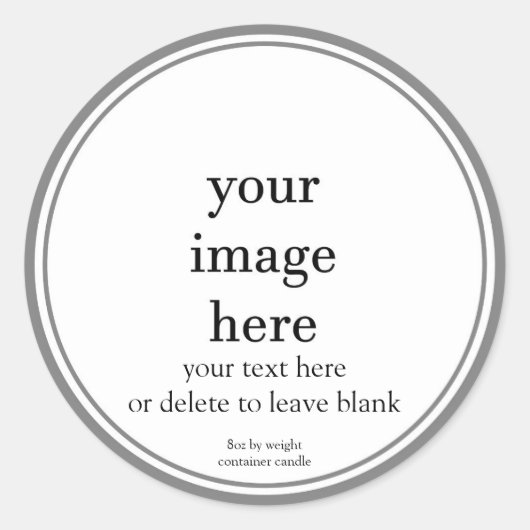 白テンプレート空白の容器キャンドルラベル ラウンドシール (正面)