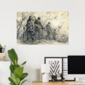 白テープのガイド ポスター (ホームオフィス)