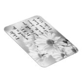 白デイジーの花のバイブル聖句詩篇37:4マグネット マグネット (右側)