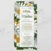 白デイジーエレガント白フローラ野緑 (正面/裏面)