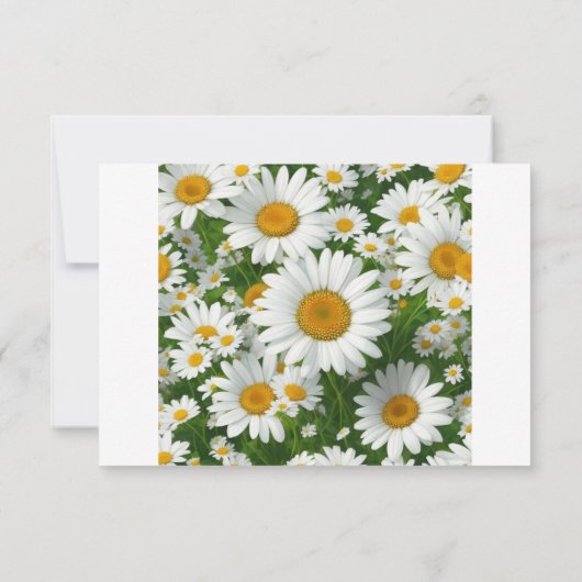 白デイジーエレガント白フローラ野緑 セーブザデート (裏面)