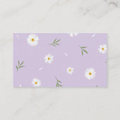 白デイジーエレガント赤ちゃんシャワーベビー本 エンクロージャーカード (裏面)