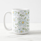 白デイジーマグ大15オズ。 コーヒーマグカップ (左)