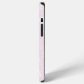 白デイジー花ピンクフローラ iPhoneケース (左側面)