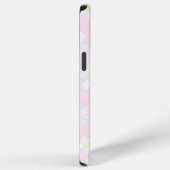 白デイジー花ピンクフローラ iPhoneケース (右側面)