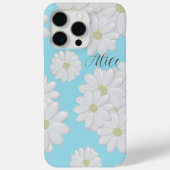 白デイジー花モダンフローラスカイブルー Case-Mate iPhoneケース (裏面)