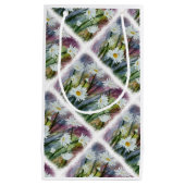 白デイジー花抱き枕 スモールペーパーバッグ (正面)