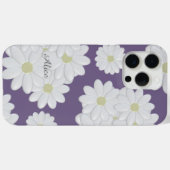 白デイジー花紫色の名前かわいいガーリーフローラ Case-Mate iPhoneケース (裏面 (横))