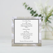 白デイジー花結婚式 招待状 (スタンド正面)