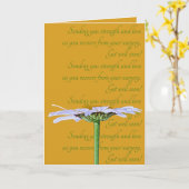 白デイジー花緑の黄色の手術が良くなる カード (黄色い花)