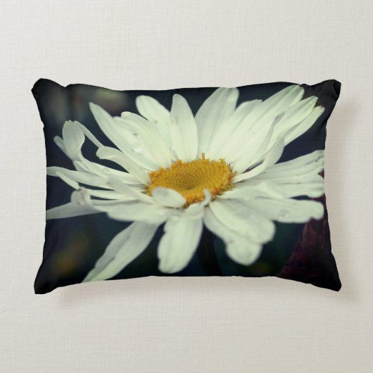 白デイジー花 アクセントクッション (正面)