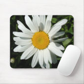白デイジー花 マウスパッド (マウス)