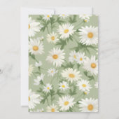 白デイジー誓の更新デザイン 招待状 (裏面)