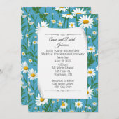 白デイジー誓の更新デザイン 招待状 (正面/裏面)