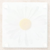 白デイジー ガラスコースター (裏面)