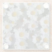 白デイジー ガラスコースター (裏面)