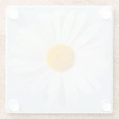 白デイジー ガラスコースター (裏面)