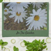 白デイジー キッチンタオル (折り畳み)