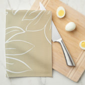 白デイジー キッチンタオル (四つ折り)