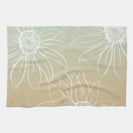 白デイジー キッチンタオル