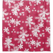 白デイジー シャワーカーテン (正面)