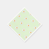 白デイジー スタンダードカクテルナプキン (角)