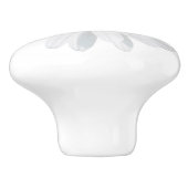 白デイジー セラミックノブ (側面)