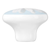 白デイジー セラミックノブ (側面)