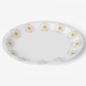 白デイジー ペーパープレート (アングル)