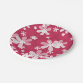 白デイジー ペーパープレート (アングル)