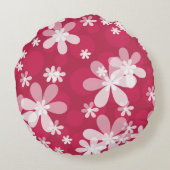 白デイジー ラウンドクッション (裏面)