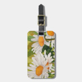白デイジー ラゲッジタグ (正面縦)