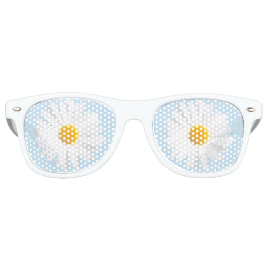 白デイジー レトロサングラス (正面)