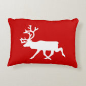 白トナカイ/カリブシルエット アクセントクッション (裏面)