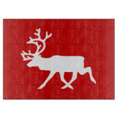白トナカイ/カリブシルエット カッティングボード (正面)