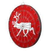 白トナカイ/カリブシルエット ダーツボード (正面右)