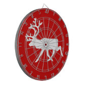 白トナカイ/カリブシルエット ダーツボード (正面左)