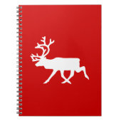 白トナカイ/カリブシルエット ノートブック (正面)