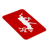 白トナカイ/カリブシルエット マグネット (右側)