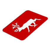 白トナカイ/カリブシルエット マグネット (左側)