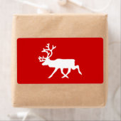 白トナカイ/カリブシルエット ラベル (インサイチュ)