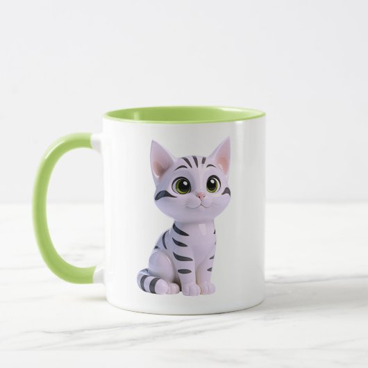 白トラの子猫 マグカップ (左)
