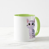 白トラの子猫 マグカップ (正面右)