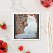 白トルコアンゴラ スタンダードカクテルナプキン (インサイチュ)