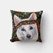 白ドイツの羊飼いメキシコ クッション (正面)