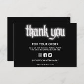 白ネオンサインありがとうメディア挿入 (正面/裏面)