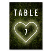白ネオンハートボックウッド結婚ズ テーブルナンバー (裏面)